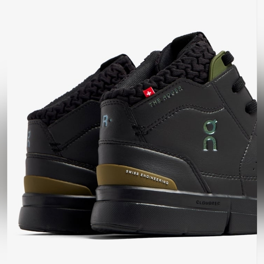 🆕 ON Cloud Women's 6.5 - The Roger Clubhouse Sansa Mid - Black - MSRP $170 - Picture 12 of 14
